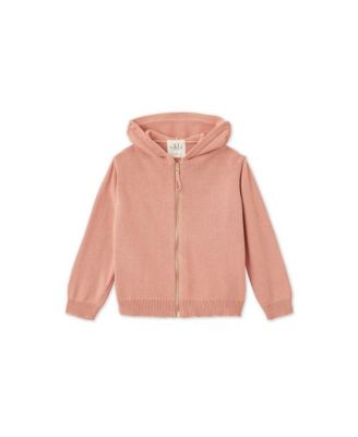 Vild House of Little Toddler Vild House of Organic Knit Cardigan - Pink rust - mineral dye
