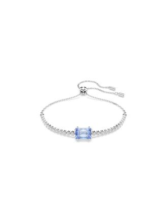 Matrix Tennis Mixed Cuts, Green, Rhodium Plated Bracelet