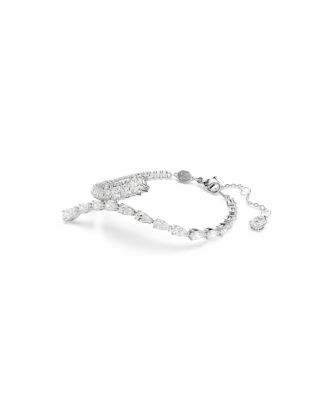Matrix Mixed Cuts, White, Rhodium Plated Bracelet