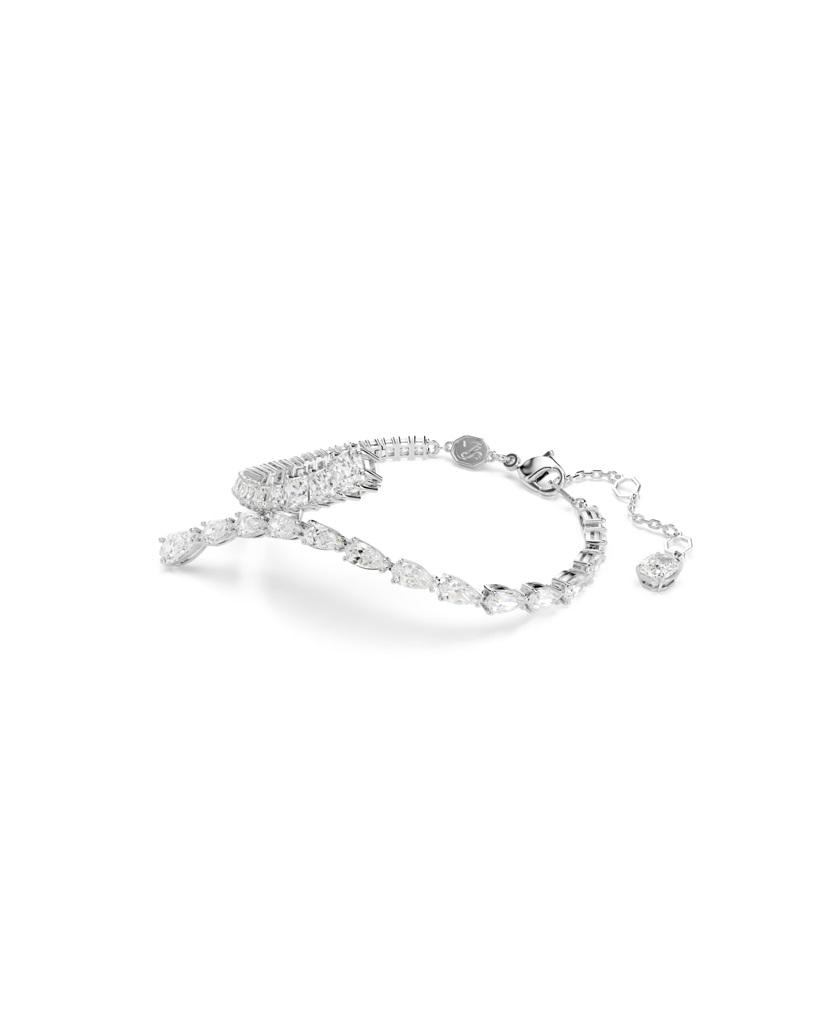Swarovski Womens White Matrix Rhodium-plated And Zirconia Bracelet In Silver