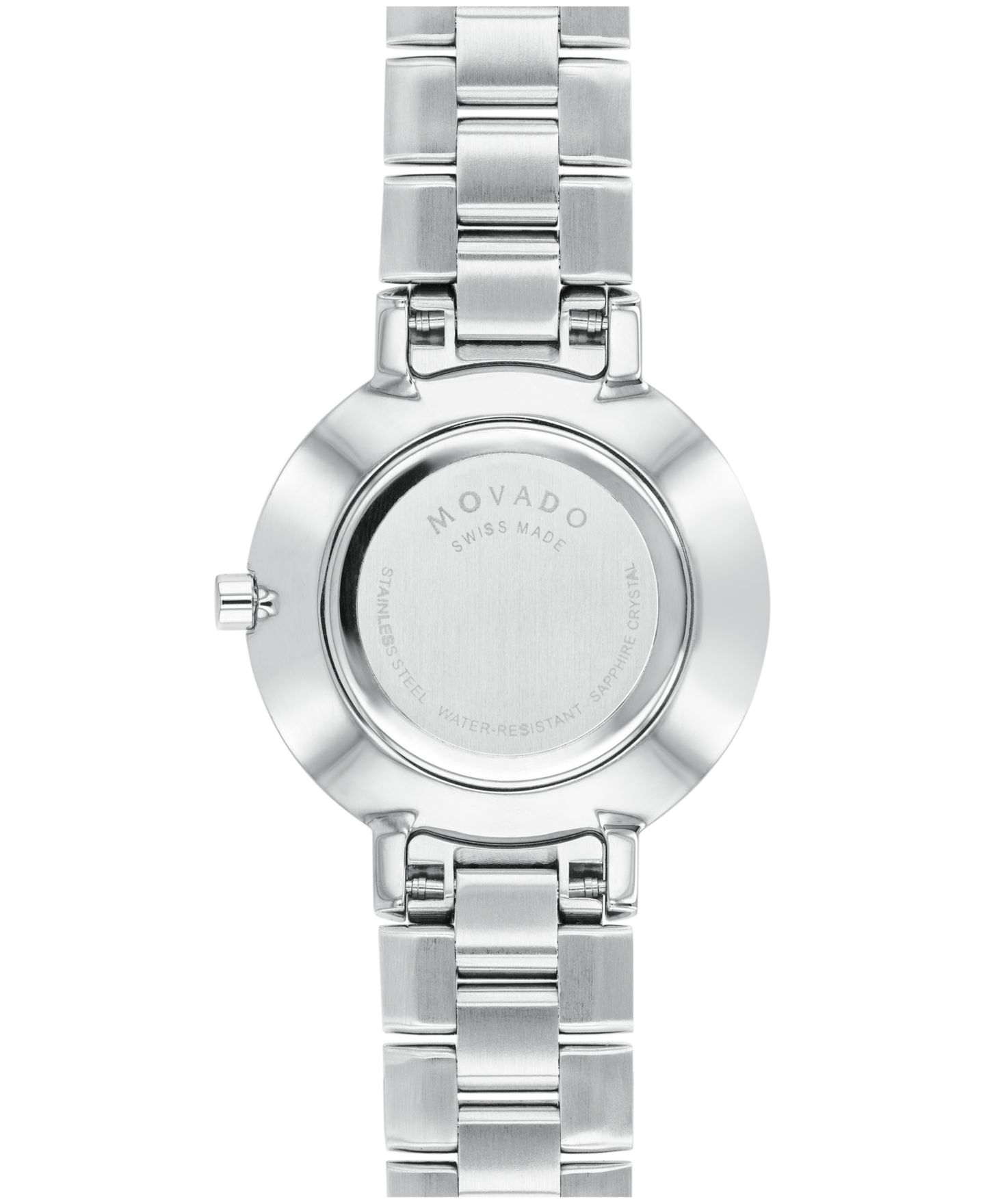 Женские часы Movado Faceto Swiss Quartz Stainless Steel Diamond Accent Watch 28mm — фото 3