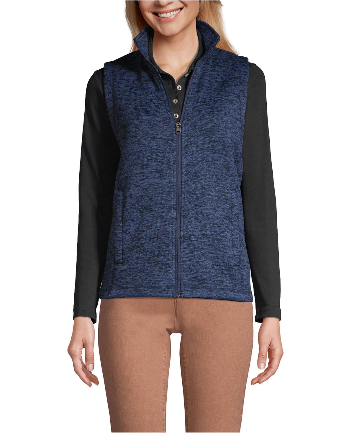 Lands' End Women's School Uniform Sweater Fleece Vest