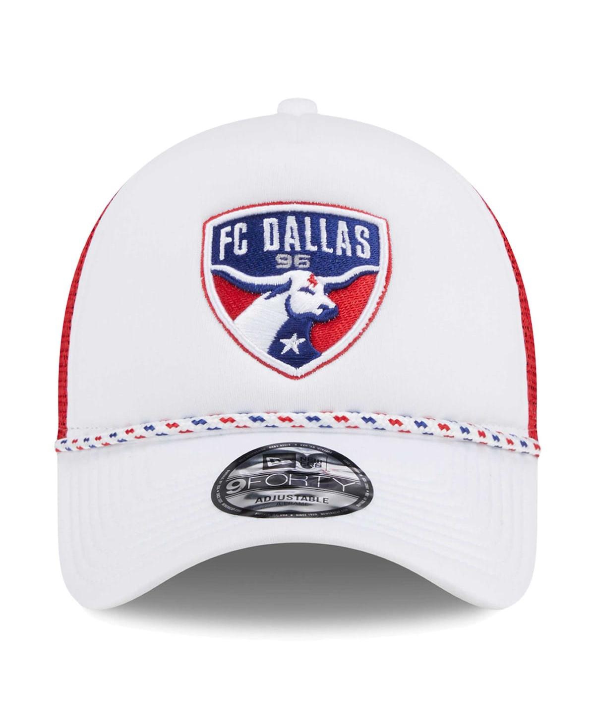New Era Men'sRed Fc Dallas Court Sport Foam A-Frame 9FORTY Adjustable Trucker Hat - White, Red