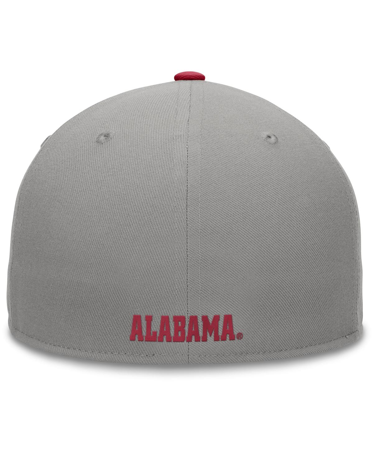 Top Of The World Men's Gray/crimson Alabama Crimson Tide Rally Two-tone Fitted Hat In Gray,crimson