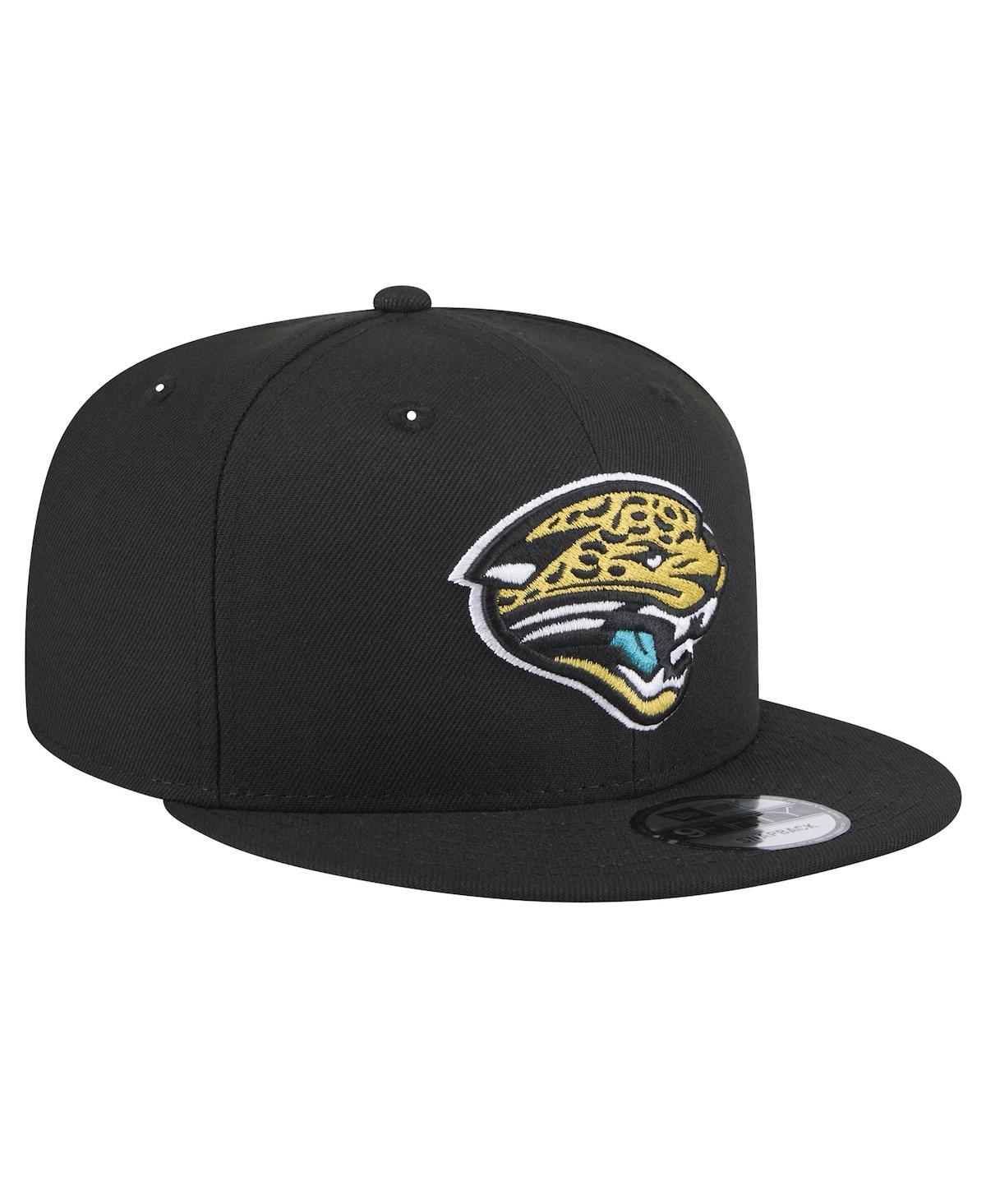 NEW ERA MEN'S BLACK JACKSONVILLE JAGUARS THROWBACK LOGO STANDARD 9FIFTY SNAPBACK HAT 