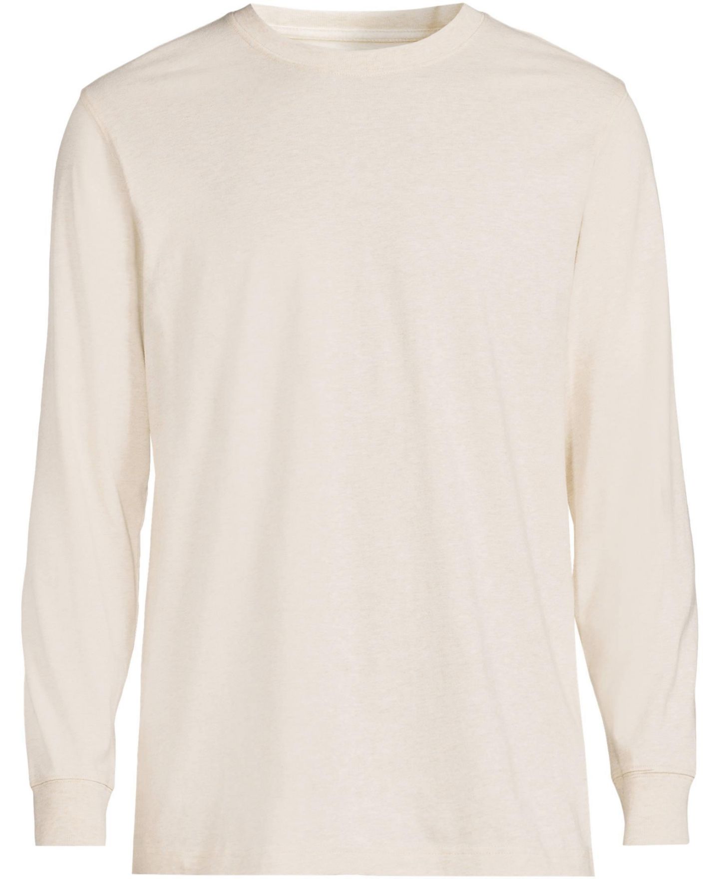 Мужская футболка Lands' End Super-T Long Sleeve, цвет: Меланжевый — фото 3