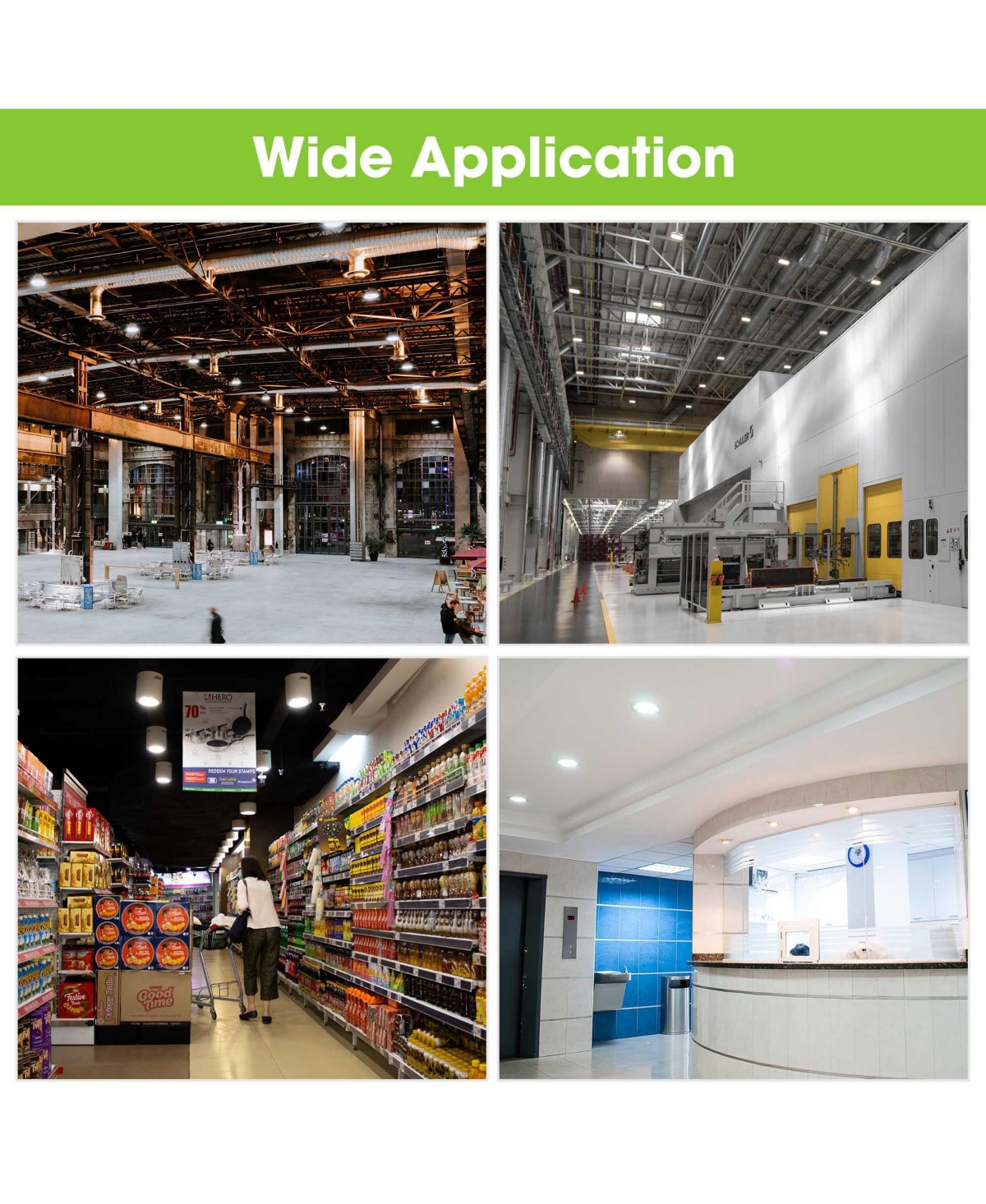 Yescom 100W Led Corn Light Bulb 5000K DaylightE39 Garage Factory Workshop Pack - White