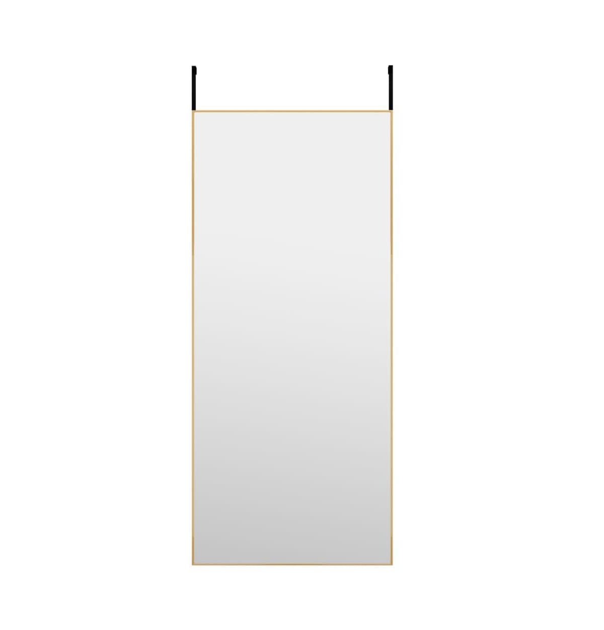 Door Mirror Gold 15.7"x39.4" Glass and Aluminum - Gold
