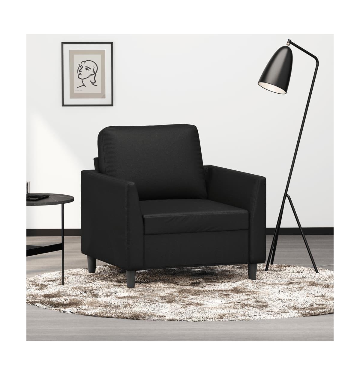 vidaXL Sofa ChairFaux Leather - Black