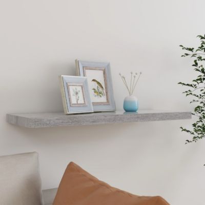 Wall Shelf Concrete grey Honeycomb MDF, metal 31.5 x 9.3 x 1.5 in