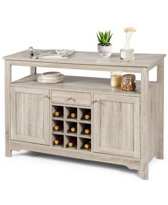 Buffet Server Sideboard Wine Cabinet Console Table Grey Home