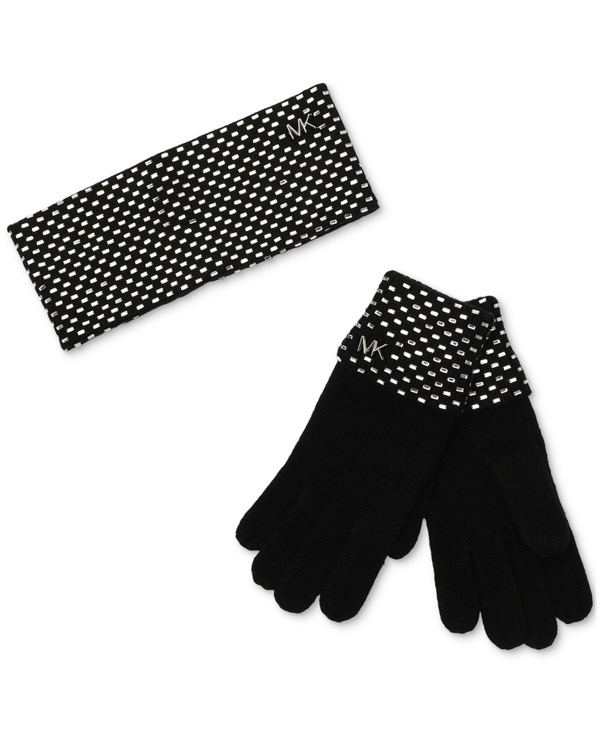 Michael Michael Kors Women's Studded Gloves & Headband Boxed Gift Set