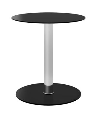 Coffee Table Black 15.7" Tempered Glass