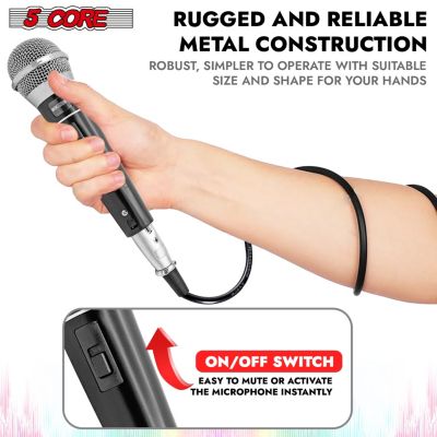 Microphone XLR Dynamic Karaoke Singing Handheld Microfono Professional Vocal DJ Music Mic - 2PCS