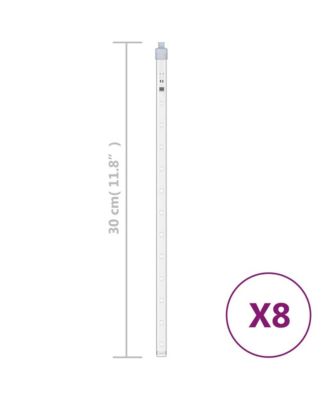 Meteor Lights 8 pcs 1 ft Cold White 192 LEDs Indoor Outdoor