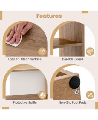 2-Piece Separable Bookshelf Floor Standing Corner Display Storage