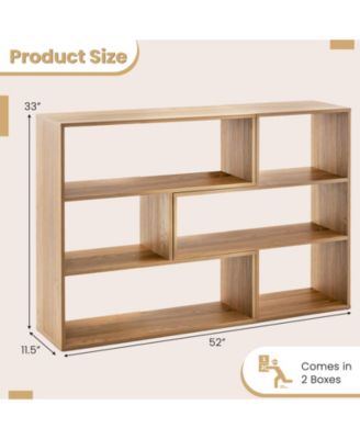 2-Piece Separable Bookshelf Floor Standing Corner Display Storage