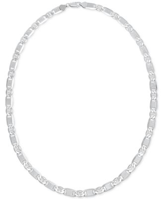 Men's Textured Mixed Mariner Link 22" Chain Necklace in 14 Gold-plated Sterling Silver