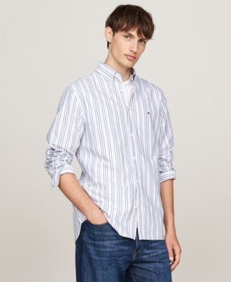 Tommy Hilfiger - Men's Heritage Regular-Fit Stripe Button-Down Oxford Shirt