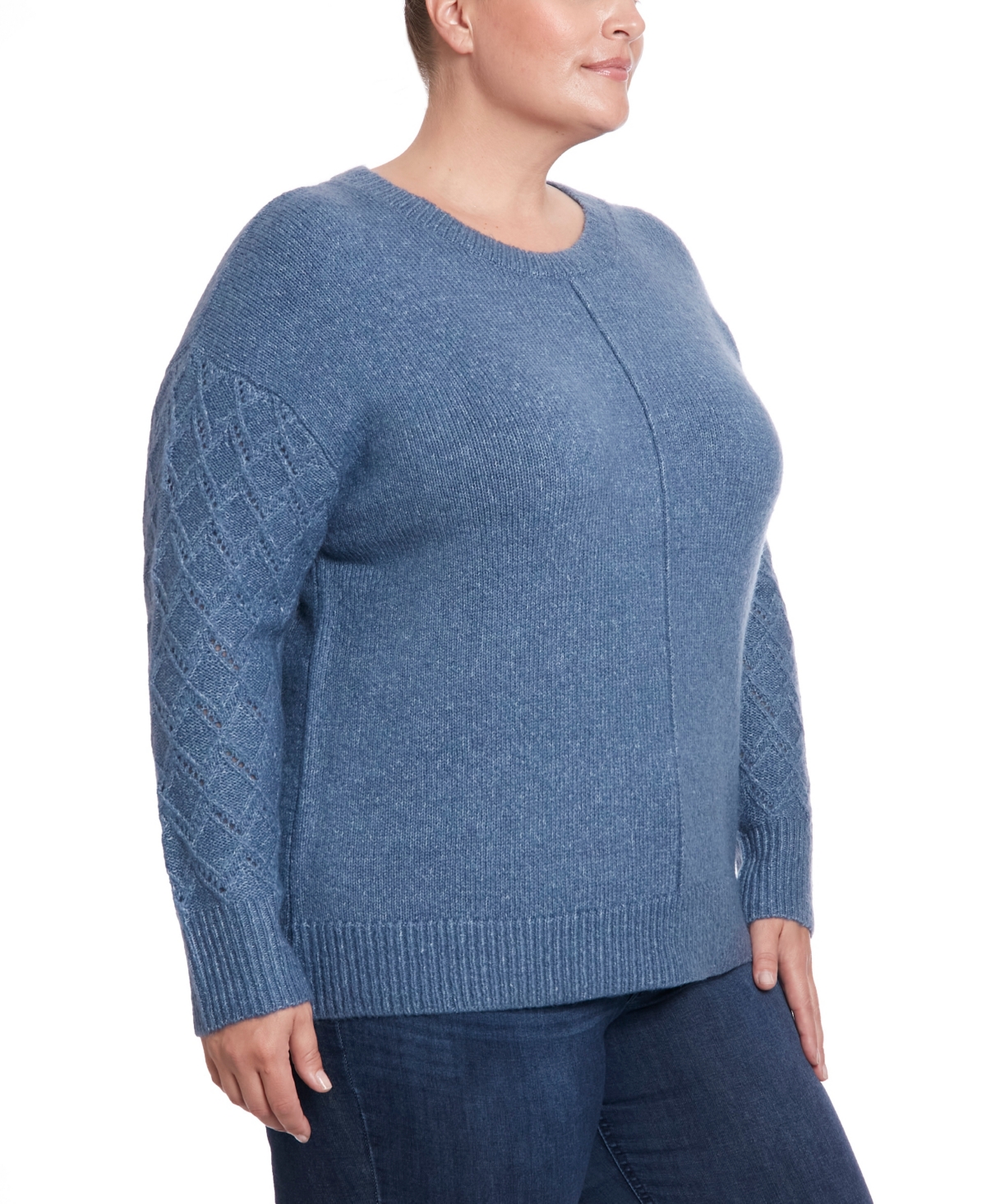 Joseph A Plus Size Space Dyed Pullover Sweater