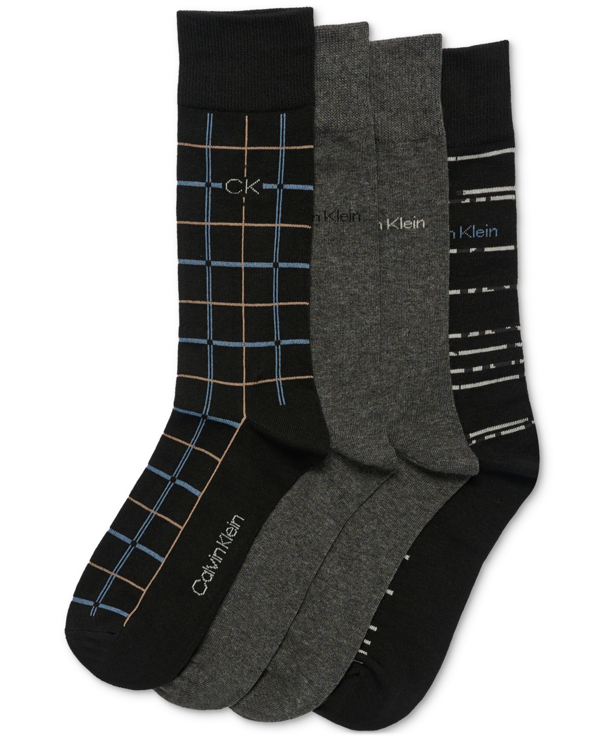 Men's 4pk. Logo Dress Socks - Black Asst
