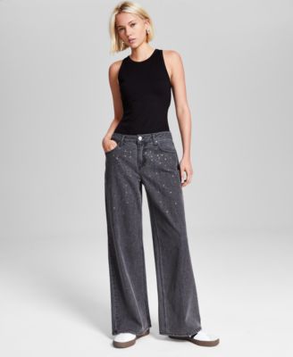 And Now This - Women's High-Rise Embellished Jeans