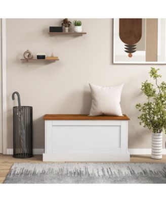 Large Storage Chest with Safety Metal Hinge-White