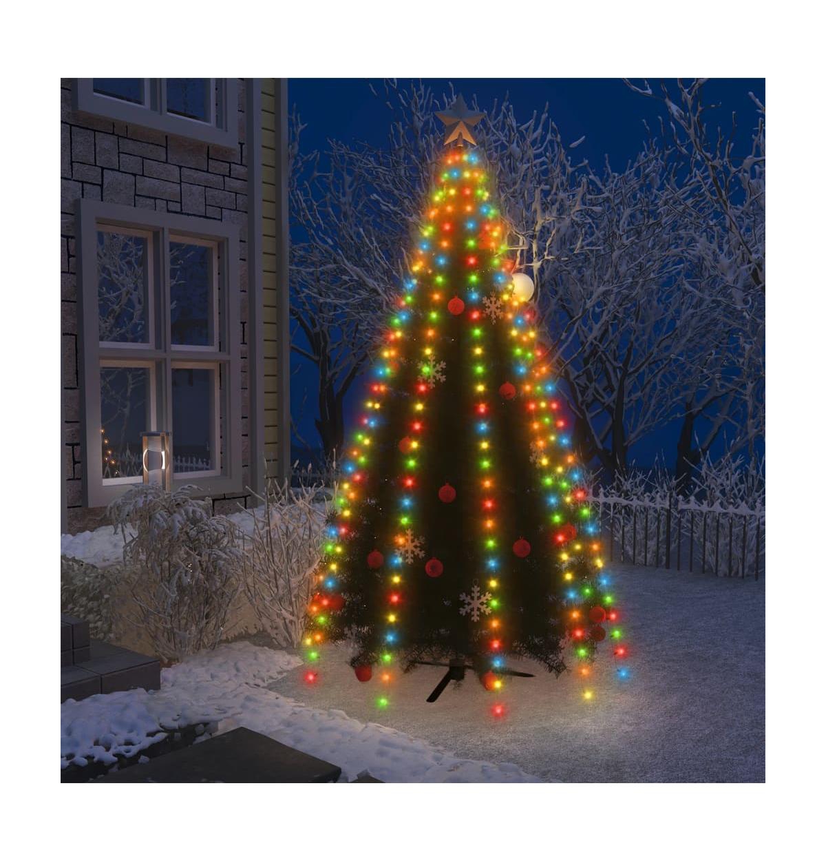 vidaXL Christmas Tree Net Lights with 300 LEDs Colorful