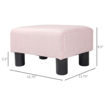 Modern Footrest Ottoman, Fabric Cube Foot Stool,