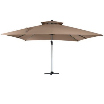11 FT Square Double Top Patio Cantilever Umbrella