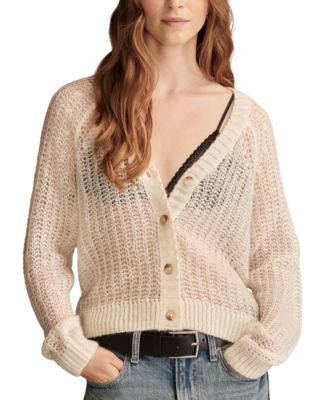Lucky Brand - Women's Open Knit Button-Front Cardigan