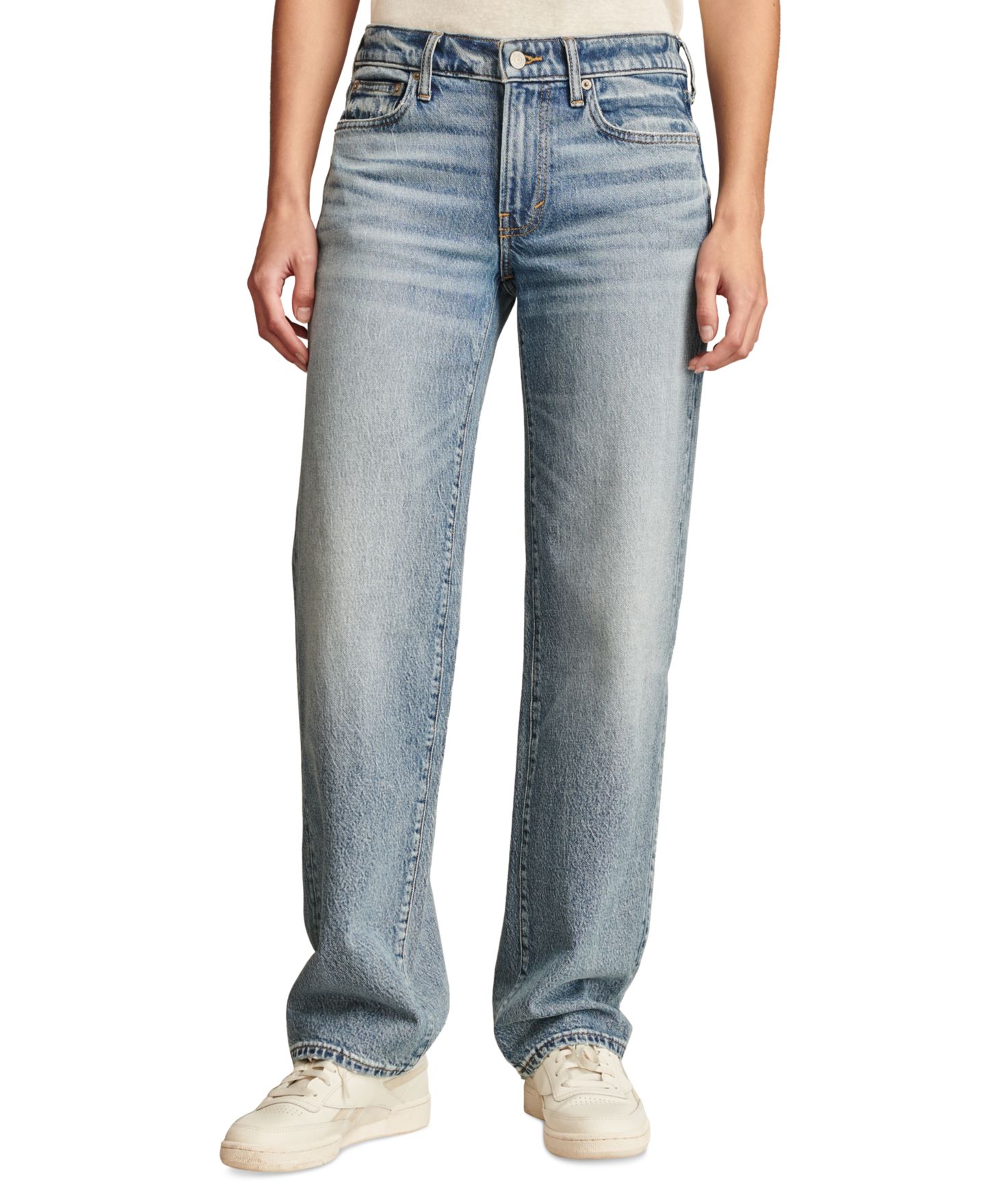 Женские джинсы Lucky Brand The Baggy Wide-Leg, цвет: Pisces — фото 6
