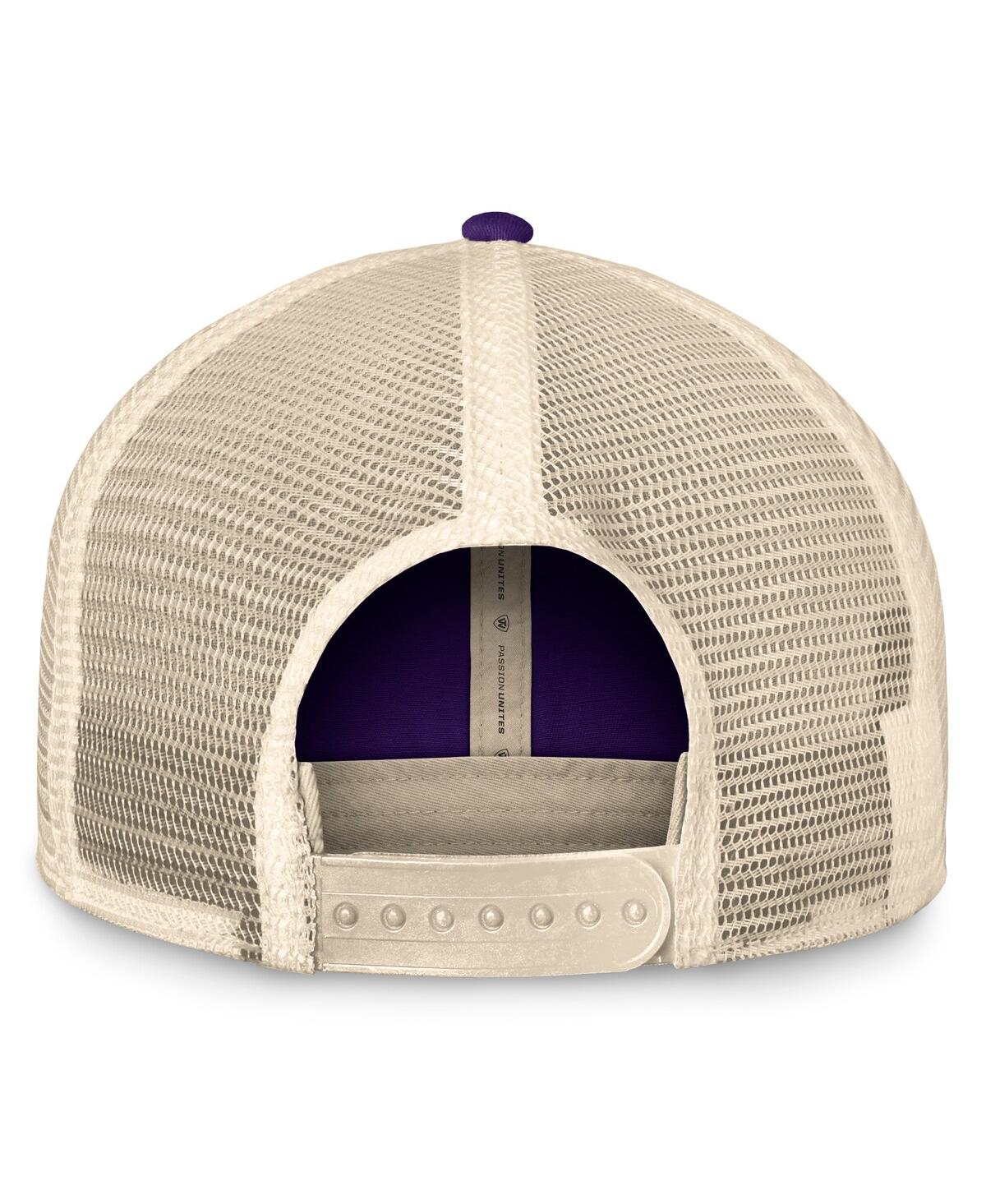 Top Of The World Men's Purple Lsu Tigers Heritage Waylon Trucker Adjustable Hat In Purple,natural