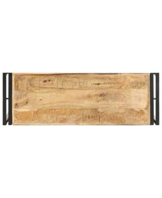 Console Table 35.4"x11.8"x29.5" Rough Mango Wood