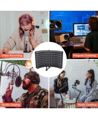 Studio Microphone Isolation Shield Acoustic Foam Panel Sound Absorbing Recording Panel