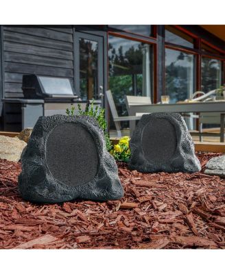 Rock Speaker Connect Bluetooth Outdoor Speaker with Solar Charging - Each