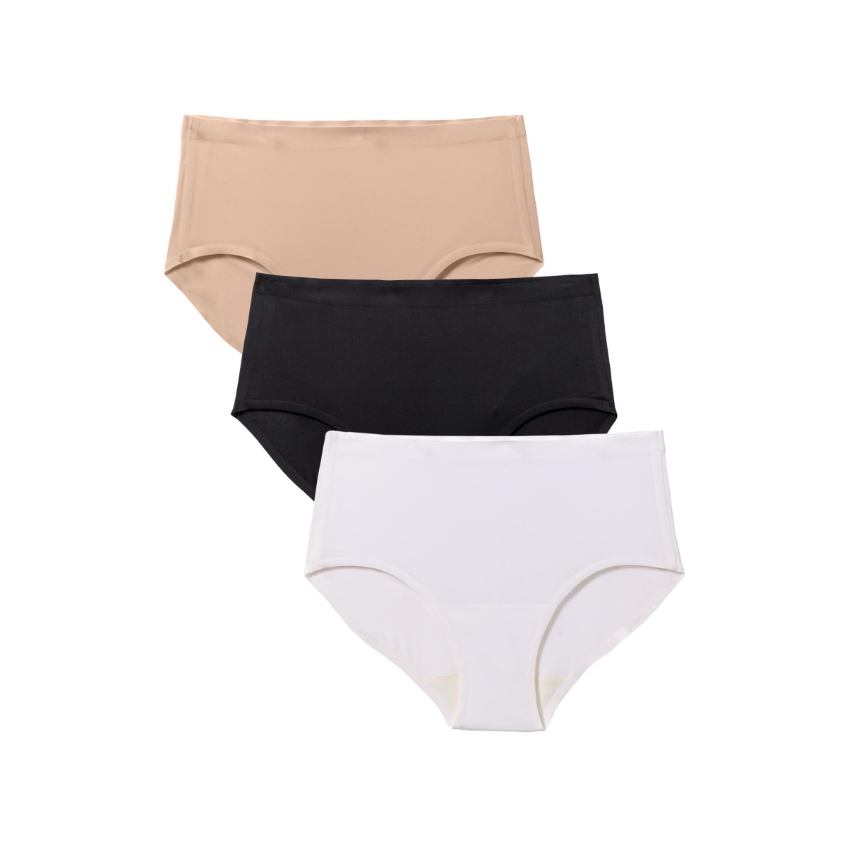 Plus Size 3-Pack Bonded Panty - Fall assorted colors