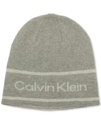 Men's Jacquard Stripe Logo Beanie