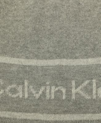 Men's Jacquard Stripe Logo Beanie