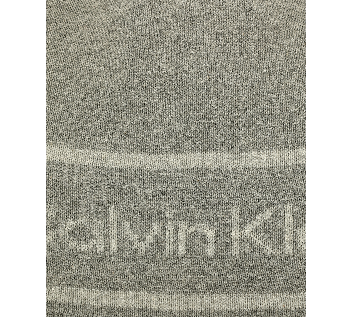 Calvin Klein Men's Jacquard Stripe Logo Beanie In Medium Grey
