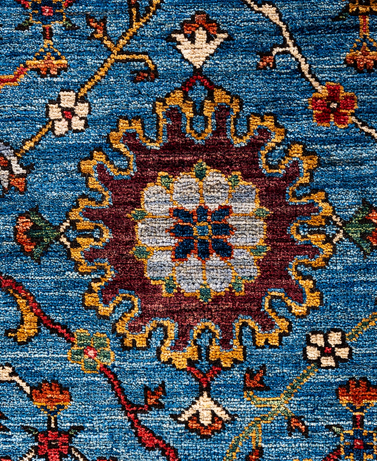 Adorn Hand Woven Rugs Serapi M1993 8'1"x9'8" Area Rug In Light Blue