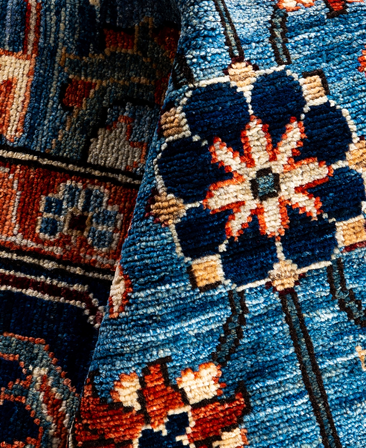 Adorn Hand Woven Rugs Serapi M1993 8'1"x10'1" Area Rug In Light Blue