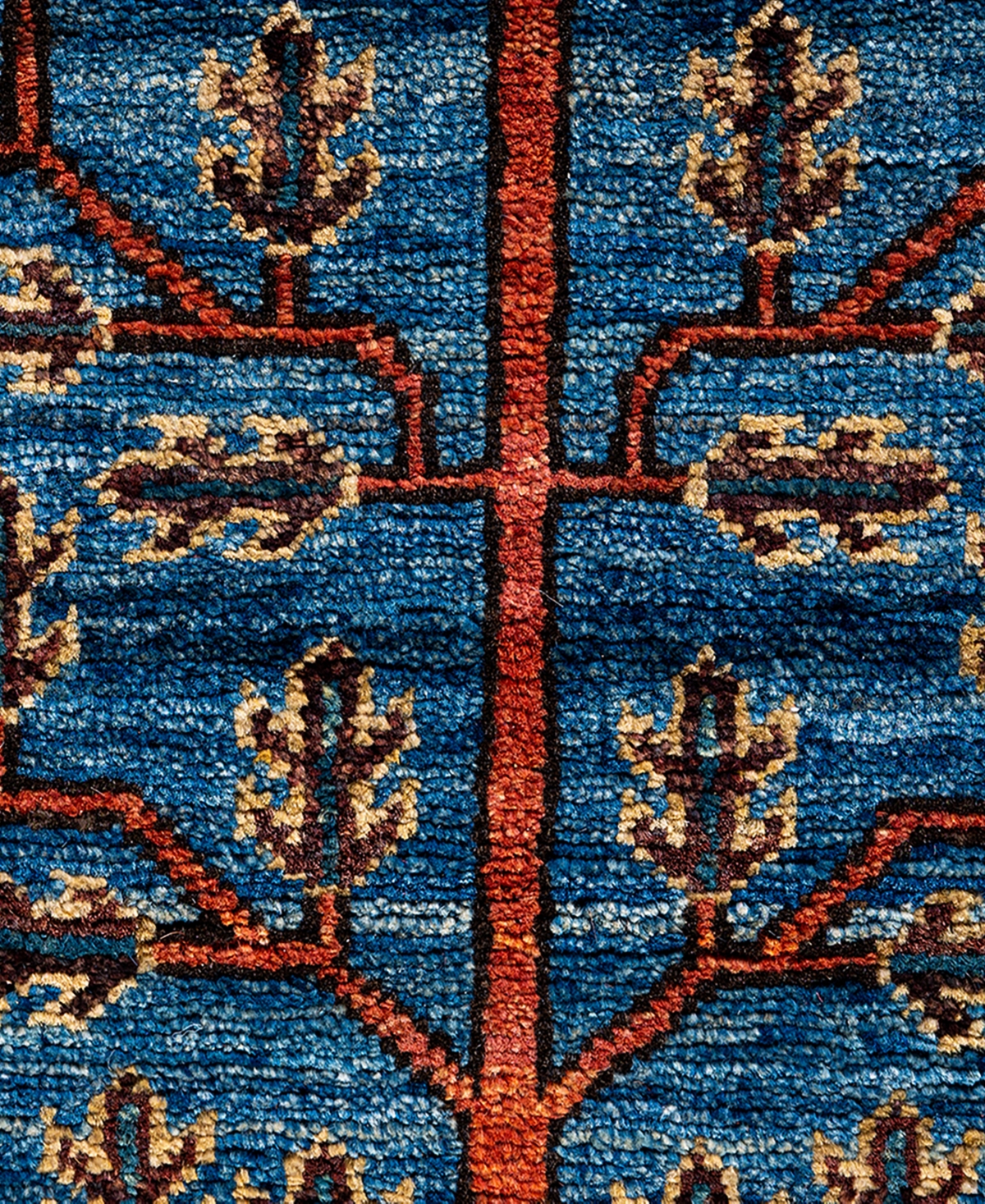 Adorn Hand Woven Rugs Serapi M1993 2'9"x11'10" Runner Area Rug In Light Blue