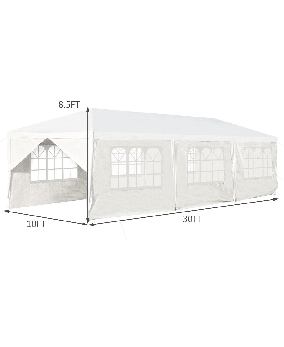 Givimo 10 x 30 Feet Outdoor Canopy Tent with 6 Removable Sidewalls and 2 Doorways