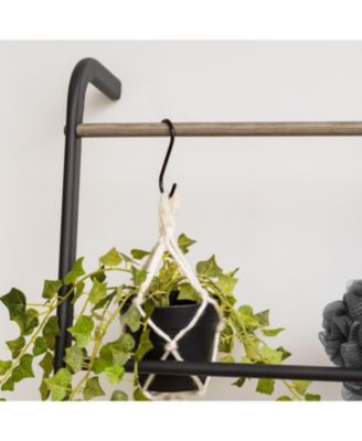 USA Free-Standing Clothing Rack, Clothes Organizer, Ladder Style, Metal Garment Rack, Black