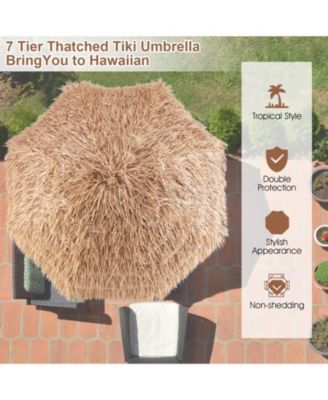 7.2 Feet Patio Thatched Tiki Umbrella Hawaiian Hula Beach Umbrella
