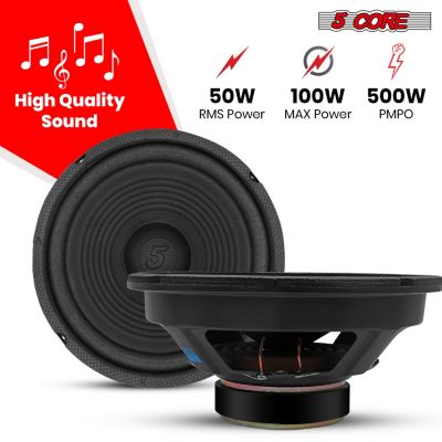 8 Inch Subwoofer Speaker 500W Peak 4 Ohm Replacement Car door Bass Sub Woofer - 4 PCS