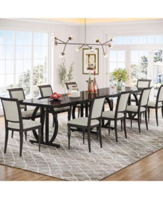 Executive Desk, 63 inch Large Modern Computer Desk with Metal Geometric Base, Conference Table for 4-6 People