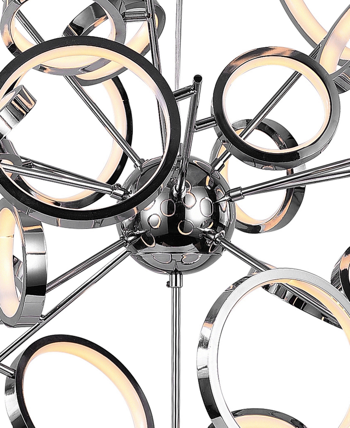 Cwi Lighting 18" Metal Colette Led Chandelier In Chrome