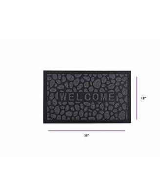 Non-Slip Doormat for Entry, 18" x 30", Waterproof Mat, Grey
